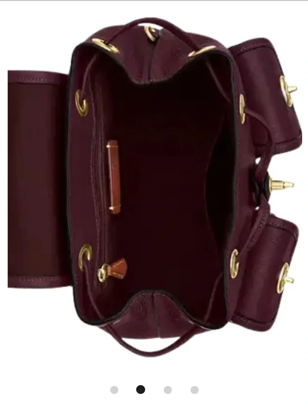 Coach Hadley Leather Backpack in Burgundy - Picture 3 of 4